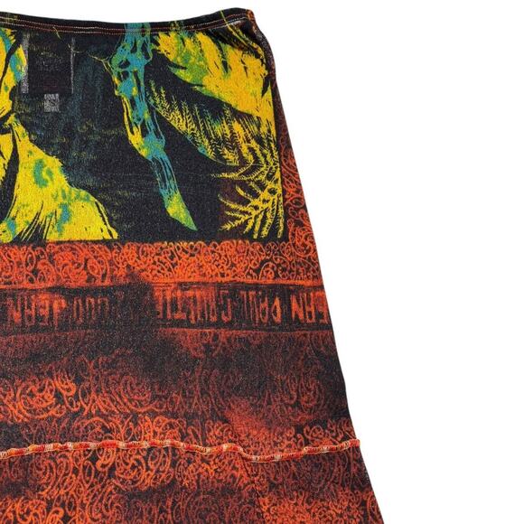 Tropical paradise mesh maxi skirt - Picture 2 of 4